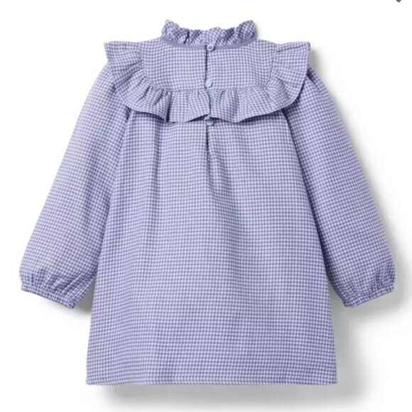 New Janie and Jack Houndstooth Ruffle Collared Dress Size 5 - Picture 3 of 10